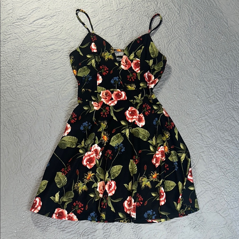 Mine Pink and Orange Spaghetti Strap Sundress Mini